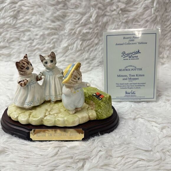 Beswick Ware Royal Doulton Beatrix Potter Tableau - Mittens Tom Kitten &‎ Moppet - Picture 1 of 9